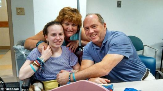 A family source said Lou Pelletier was accused of being in contempt of court for breaking a judicial gag order. Lou and Linda Pelletier have been fighting against the Massachusetts Department of Children & Families and Boston Children’s Hospital for more than a year to regain custody of their daughter Justina and the right to choose her medical treatment. (Image source: Facebook)